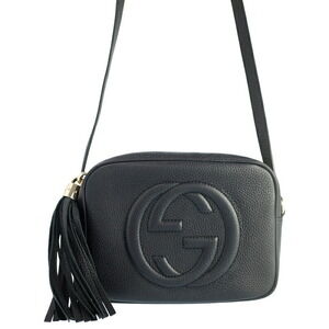 Gucci Soho Disco Pebbled Leather Interlocking GG Tassel Crossbody Bag